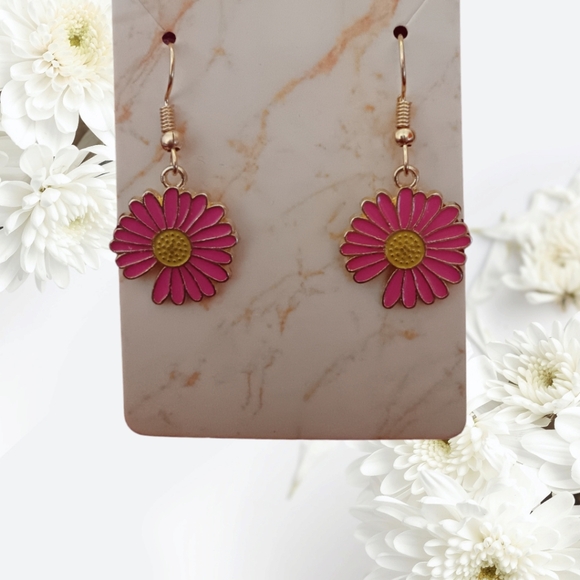 Flower Charm Earrings - Picture 14 of 15
